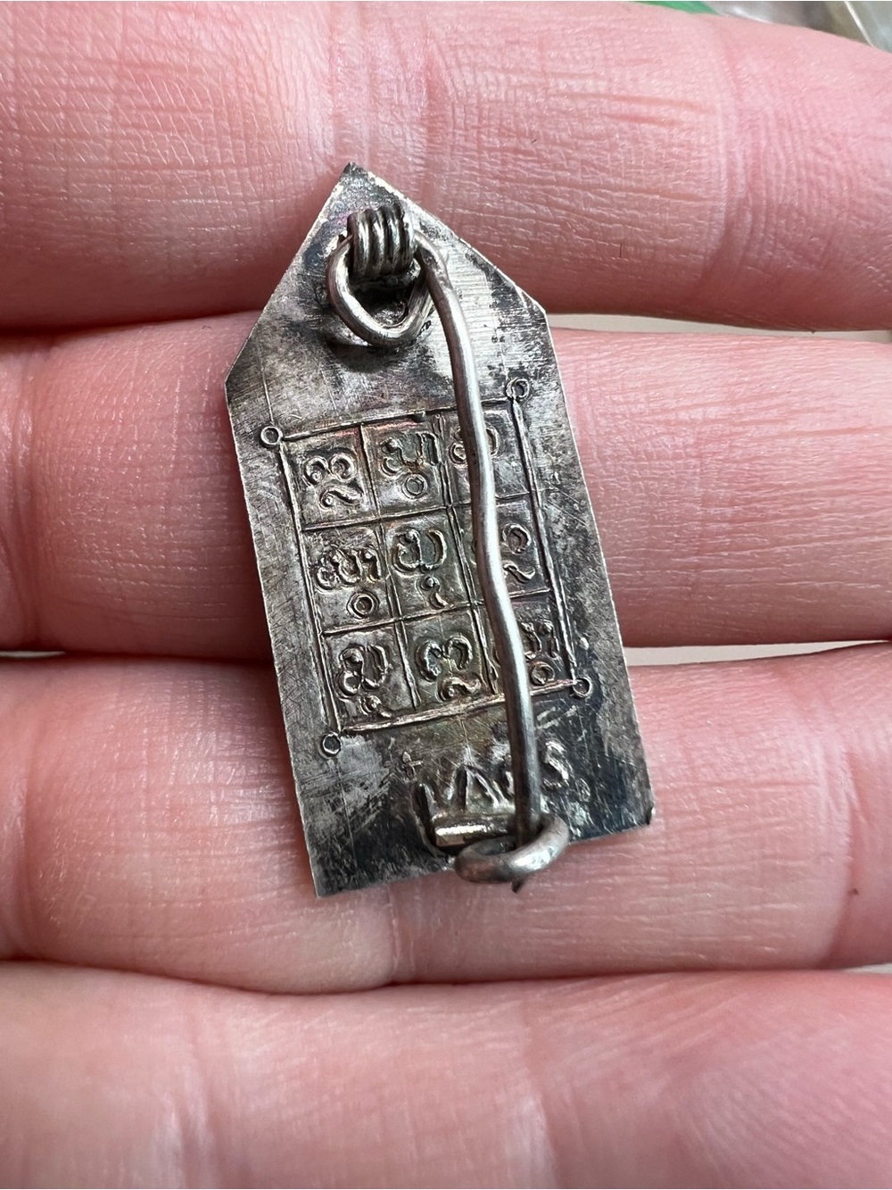 Silver Tone Thai Buddha Amulet Pendant - Picture 7 of 11
